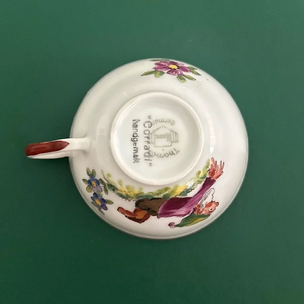 Thomas Germany Fairy Tale Plate Teacup Set Multicolor Excellent Hand Painted